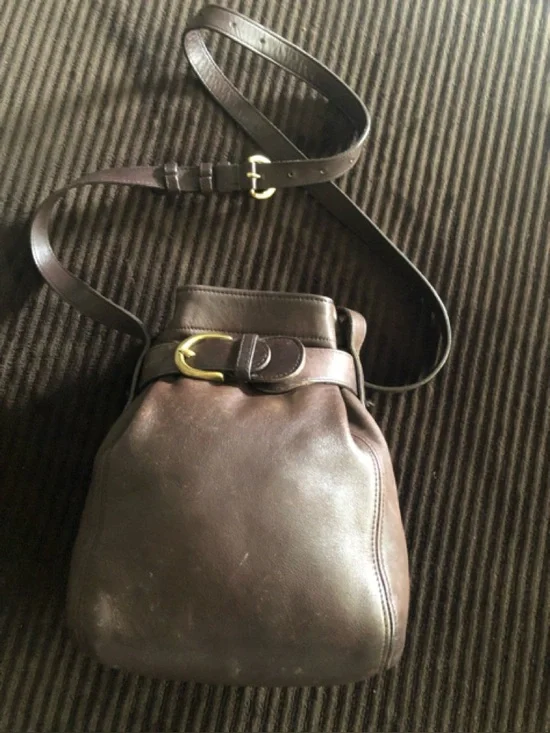 Vintage Coach SoHo Dark Brown Leather Crossbody with Gold Buckle #4156 - Picture 12 of 12